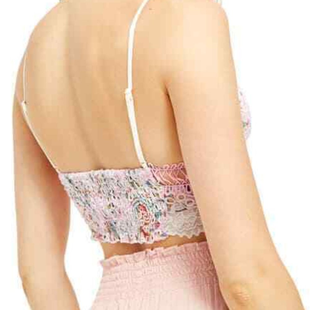 NEW Free People Emma Soft Lacy Embroidered Bra  - Picture 3 of 9